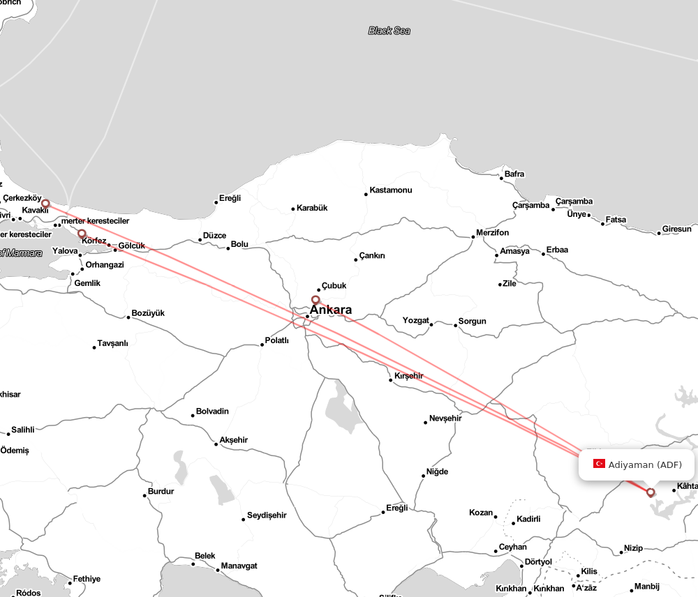 Flight map for ADF