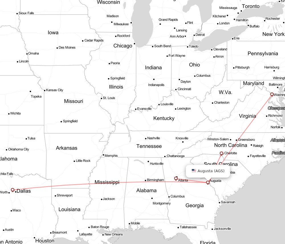 Flight map for AGS