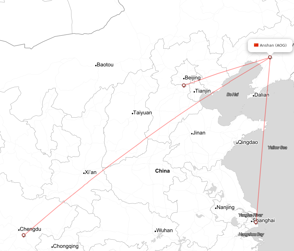 Flight map for AOG