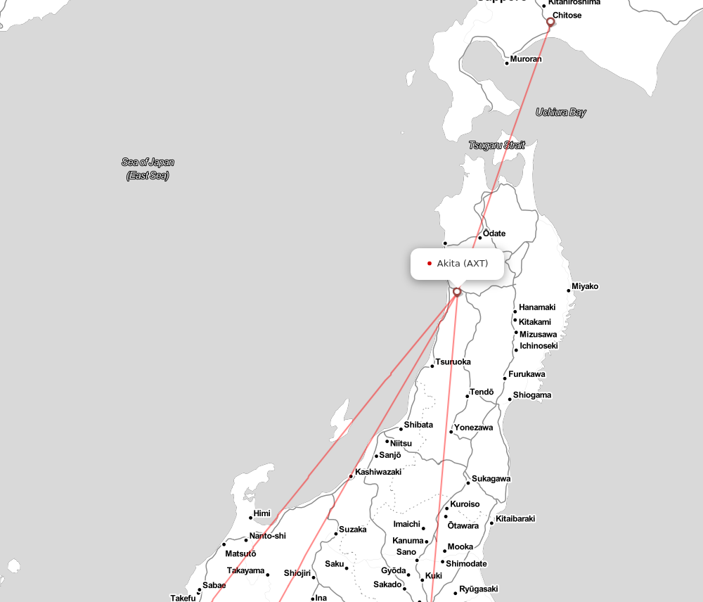 Flight map for AXT
