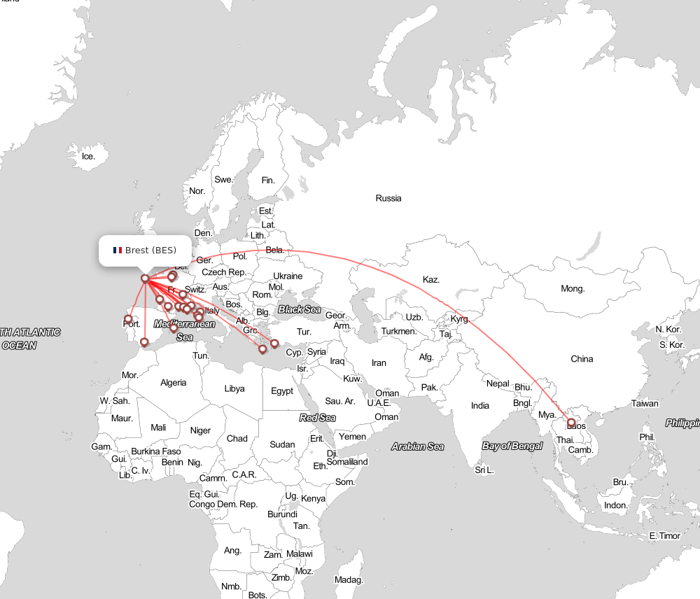 Flight map for BES