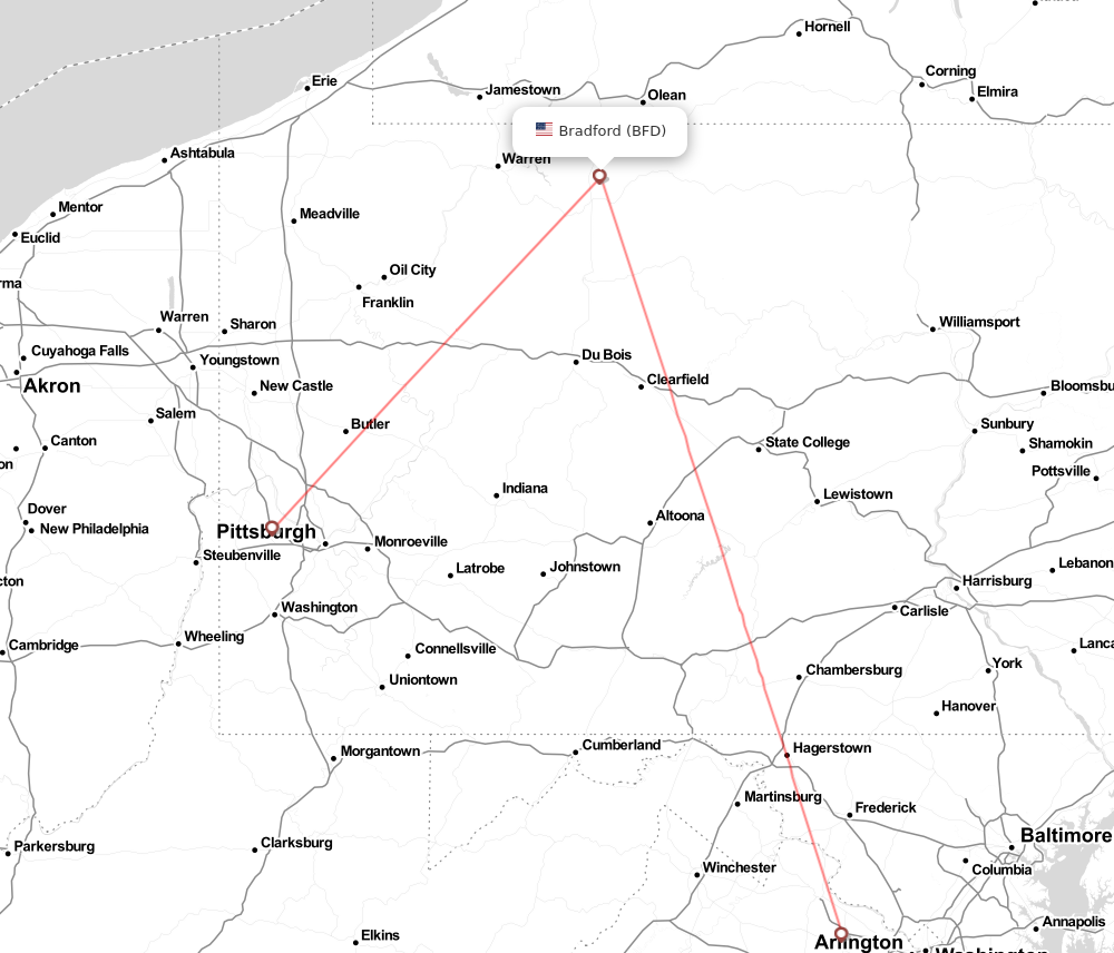Flight map for BFD