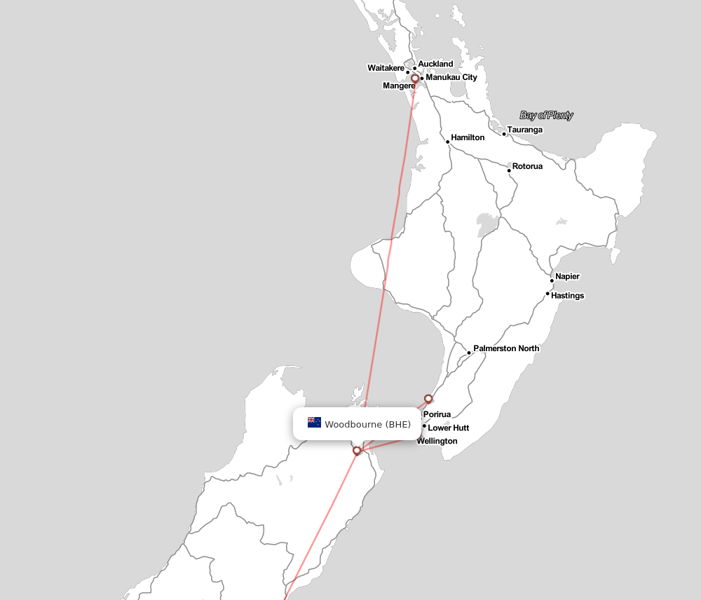 Flight map for BHE