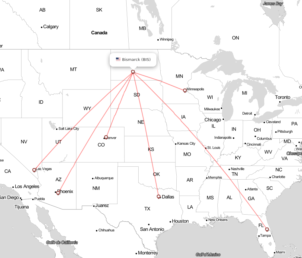 Flight map for BIS