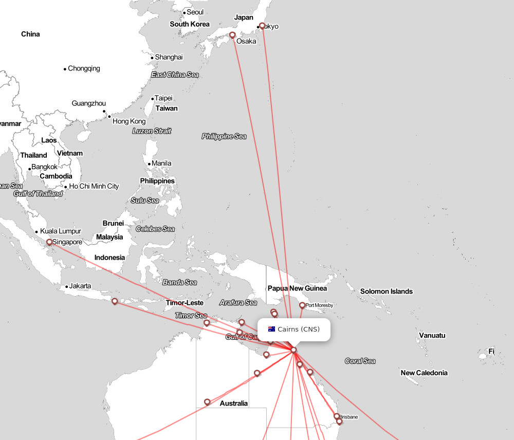 Flight map for CNS