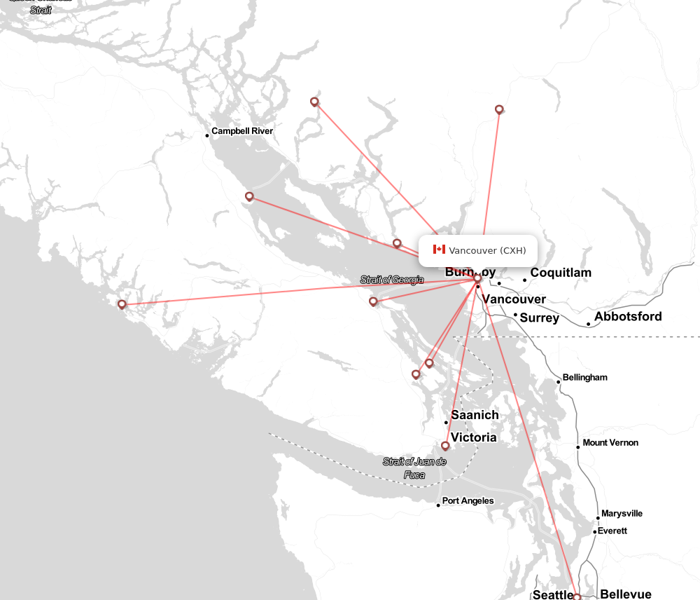 Flight map for CXH