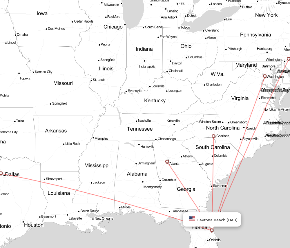 Flight map for DAB
