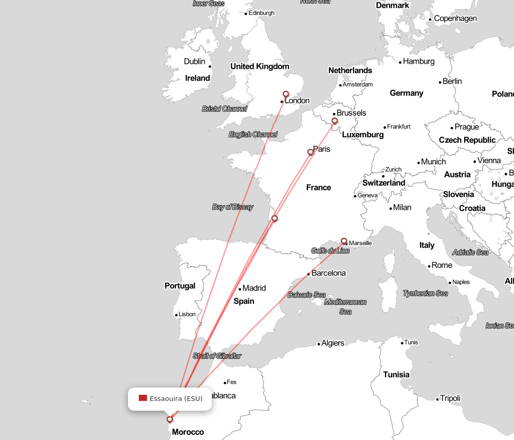 Flight map for ESU