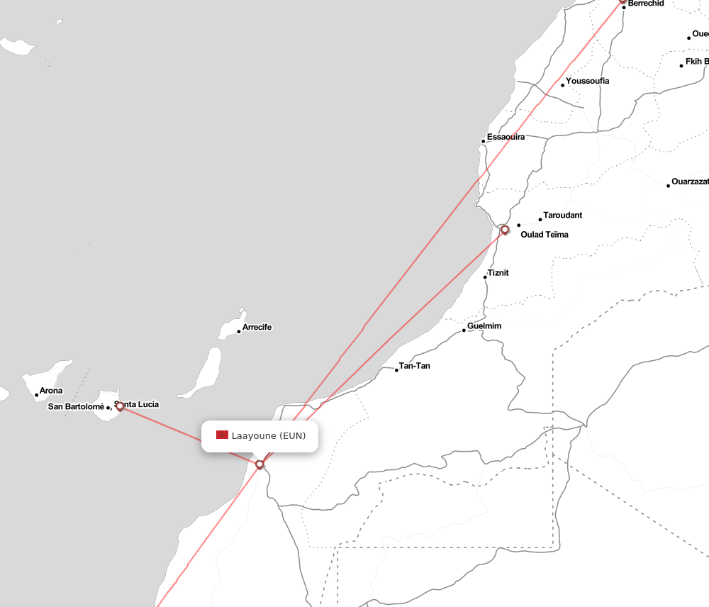 Flight map for EUN