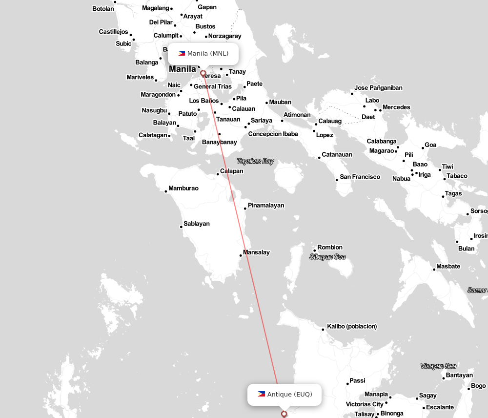 Flight map for EUQ