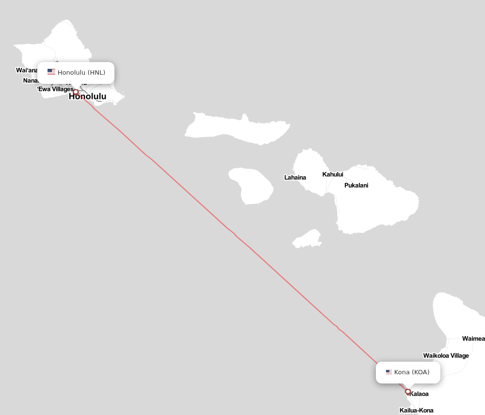 Flight map for HAL148 HA148