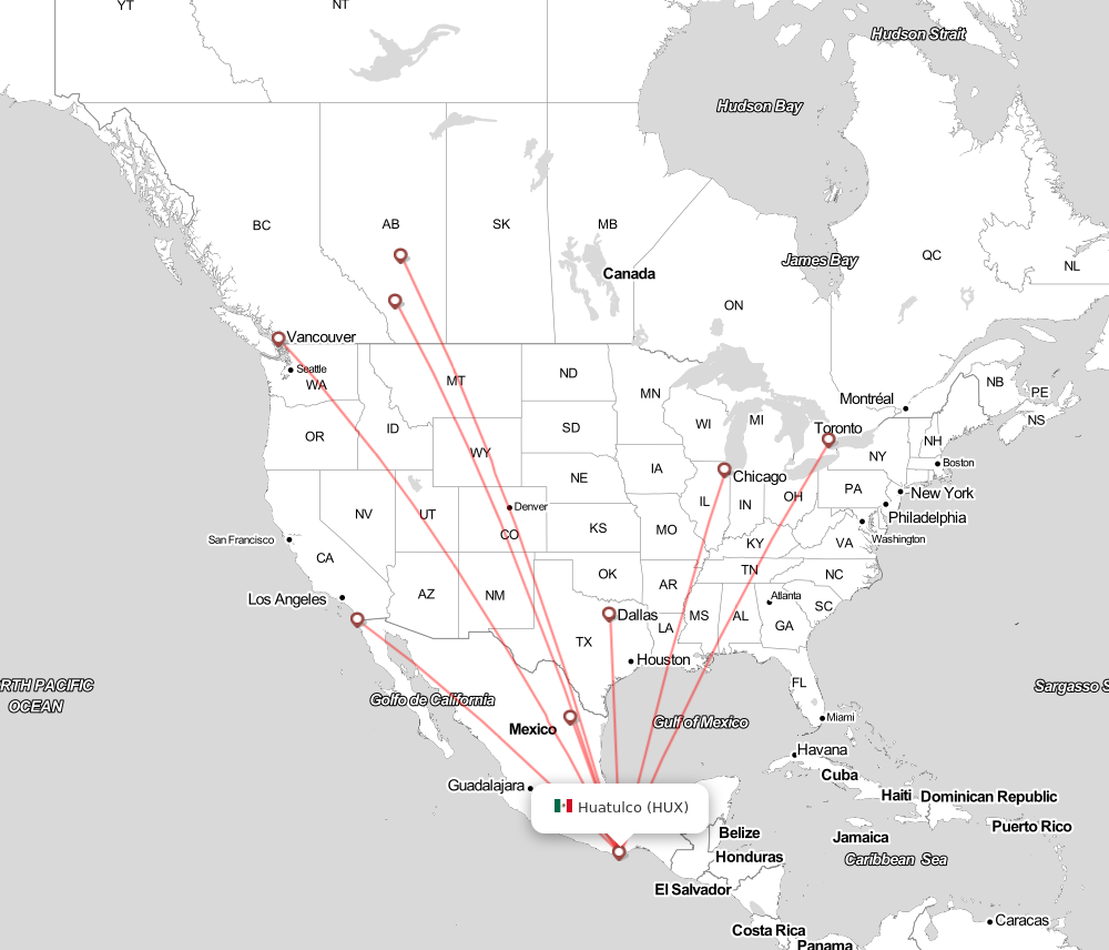 Flight map for HUX