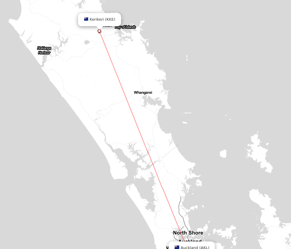 Flight map for KKE