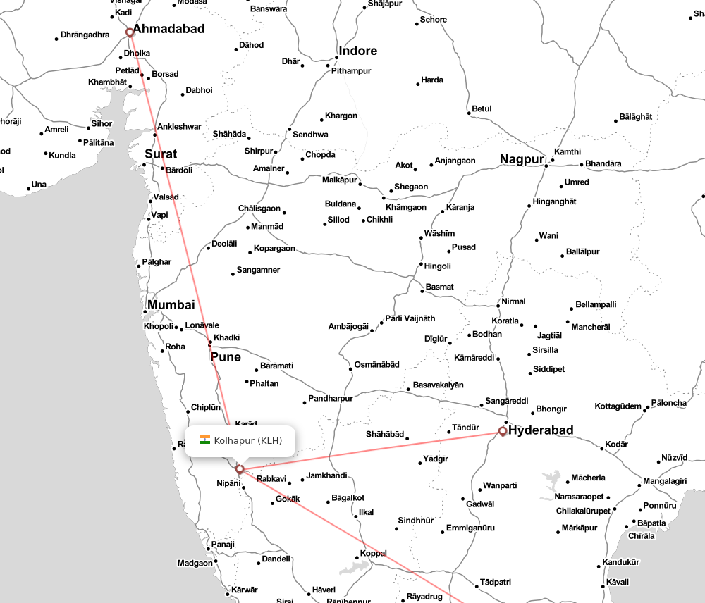Flight map for KLH