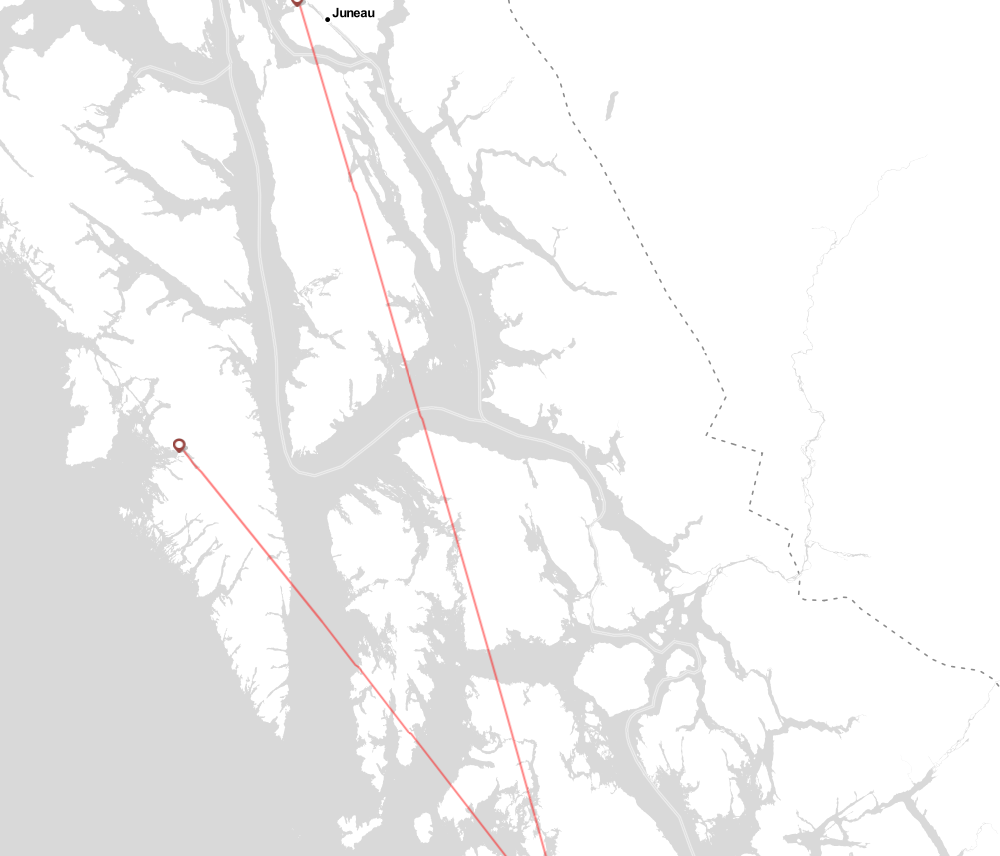 Flight map for KLW