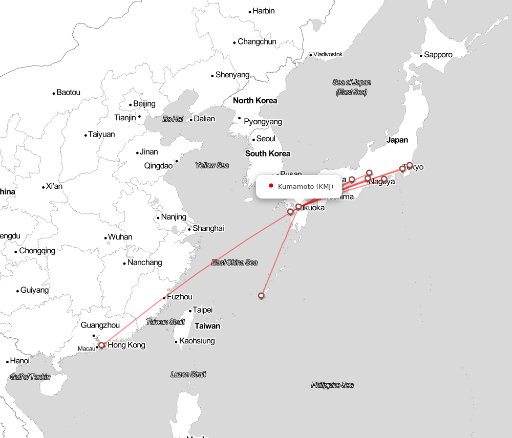Flight map for KMJ