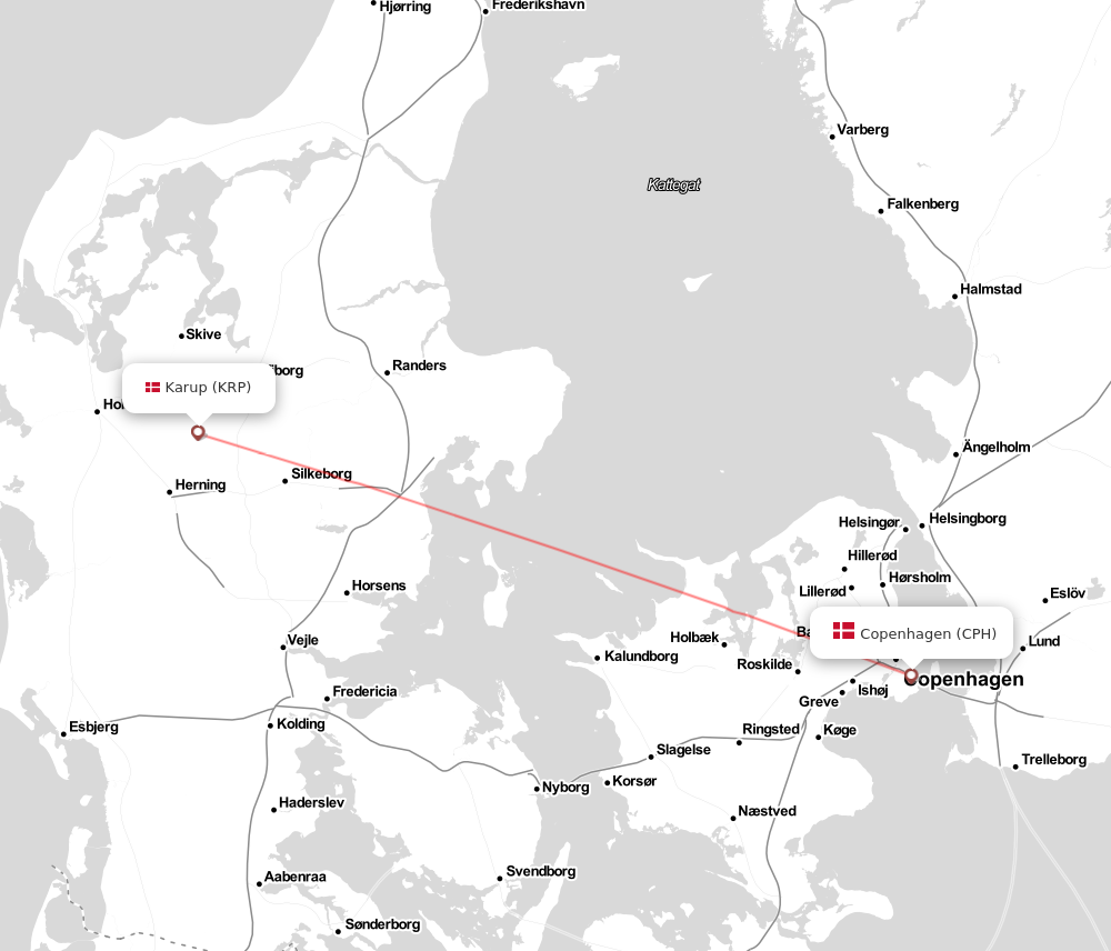 Flight map for KRP