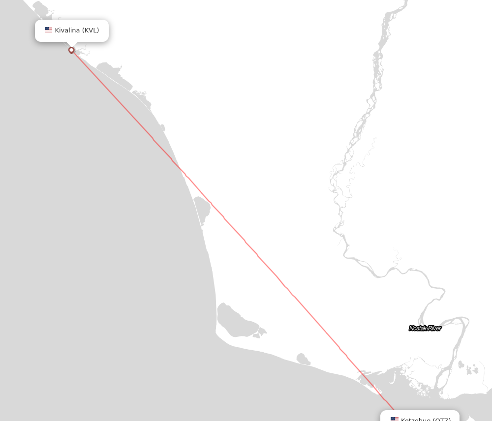 Flight map for KVL