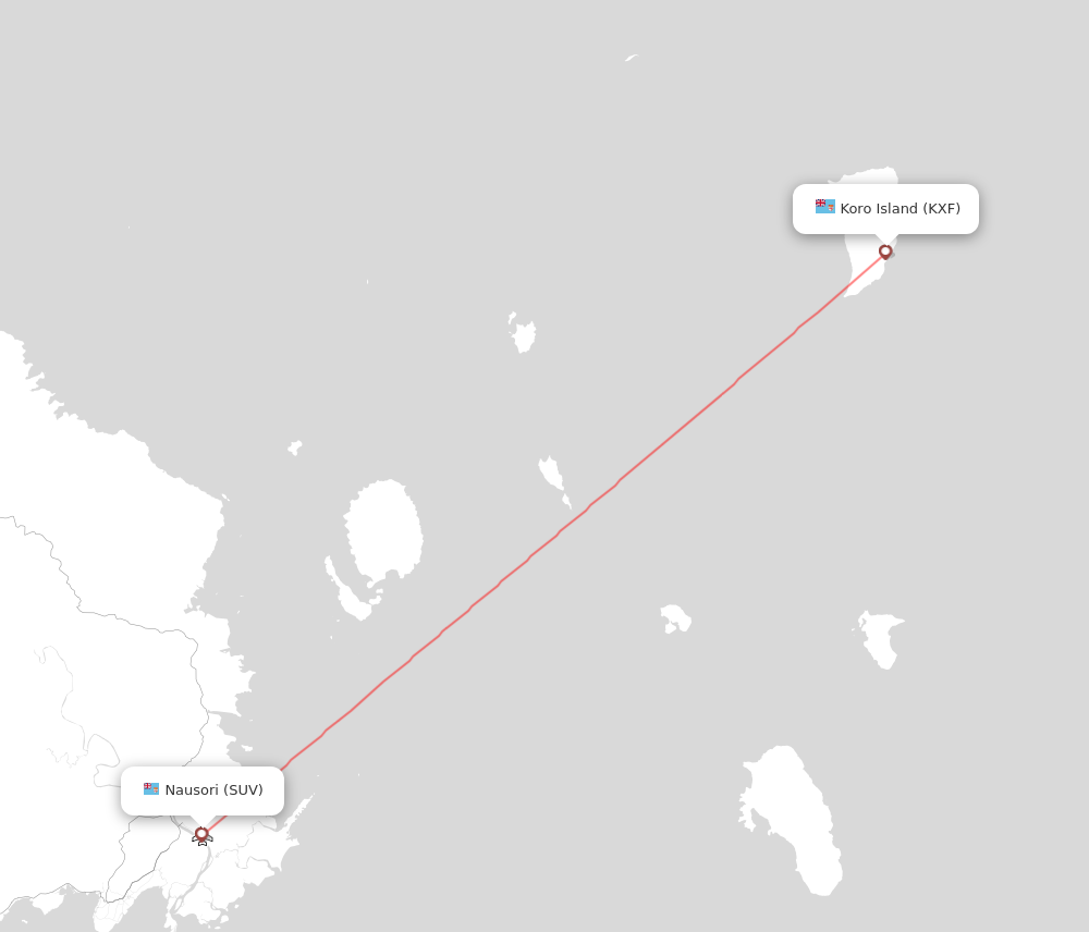 Flight map for KXF