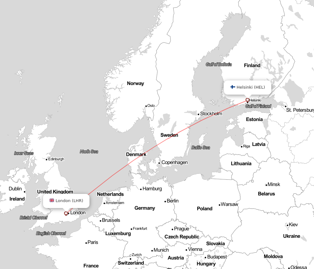 Flight map for FIN1338 AY1338