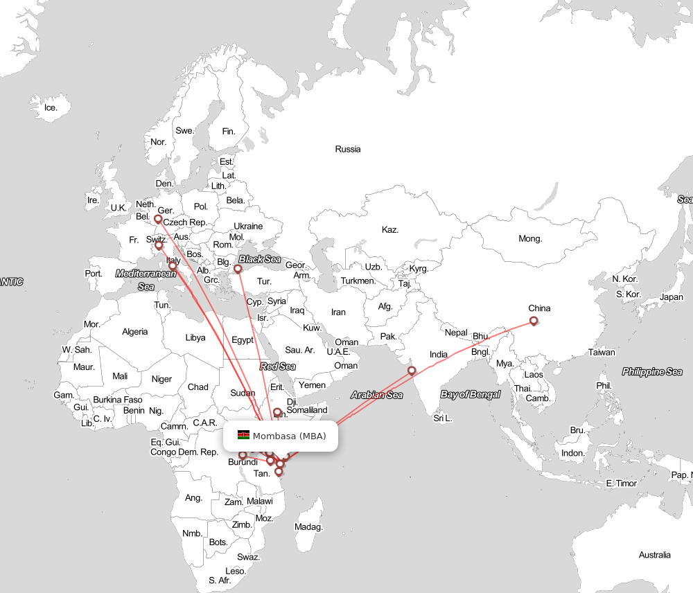 Flight map for MBA