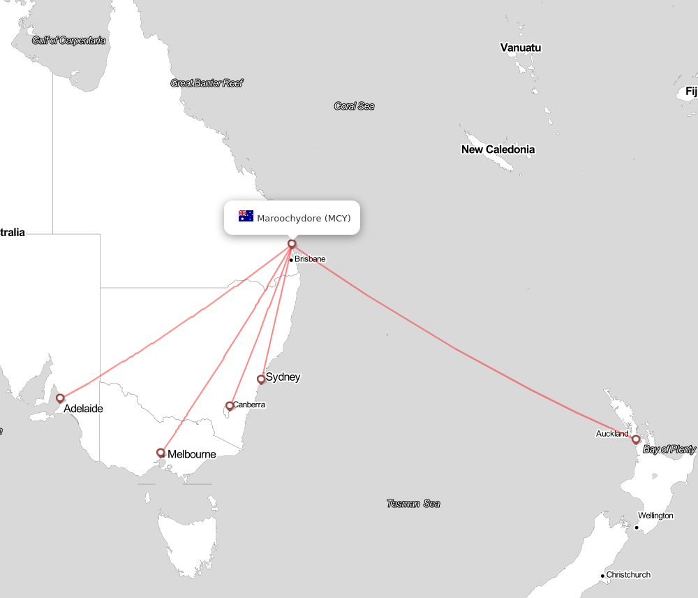 Flight map for MCY
