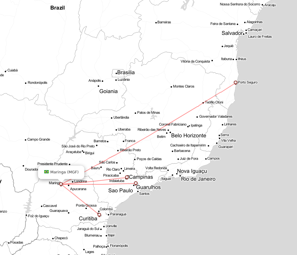 Flight map for MGF