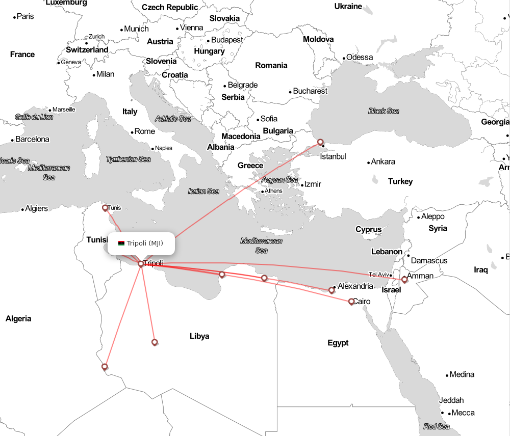 Flight map for MJI