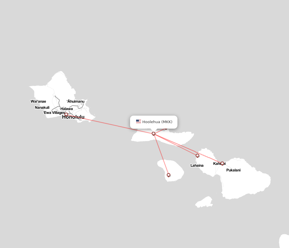 Flight map for MKK