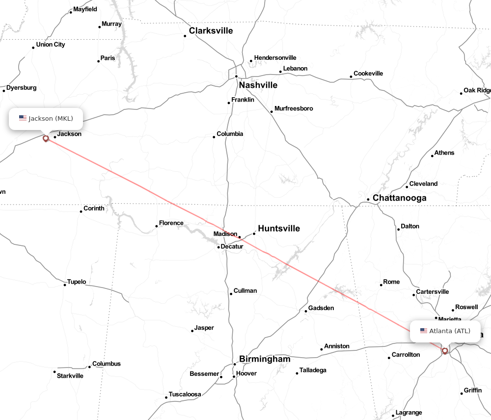 Flight map for MKL