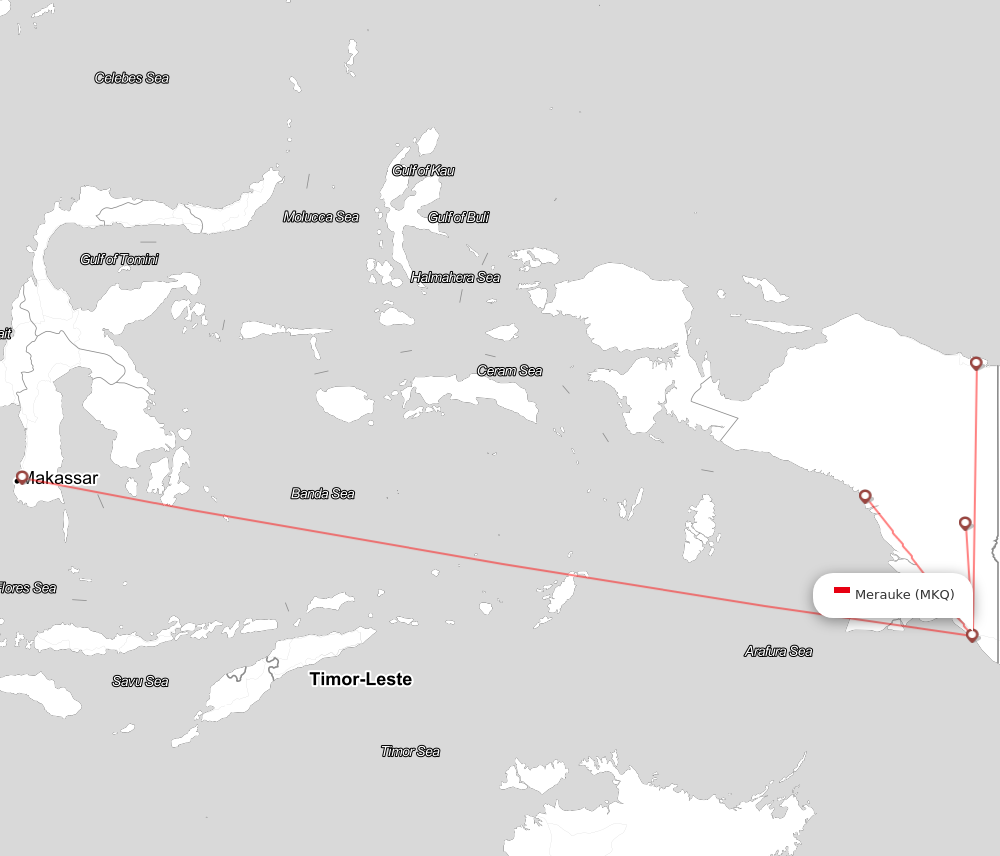 Flight map for MKQ