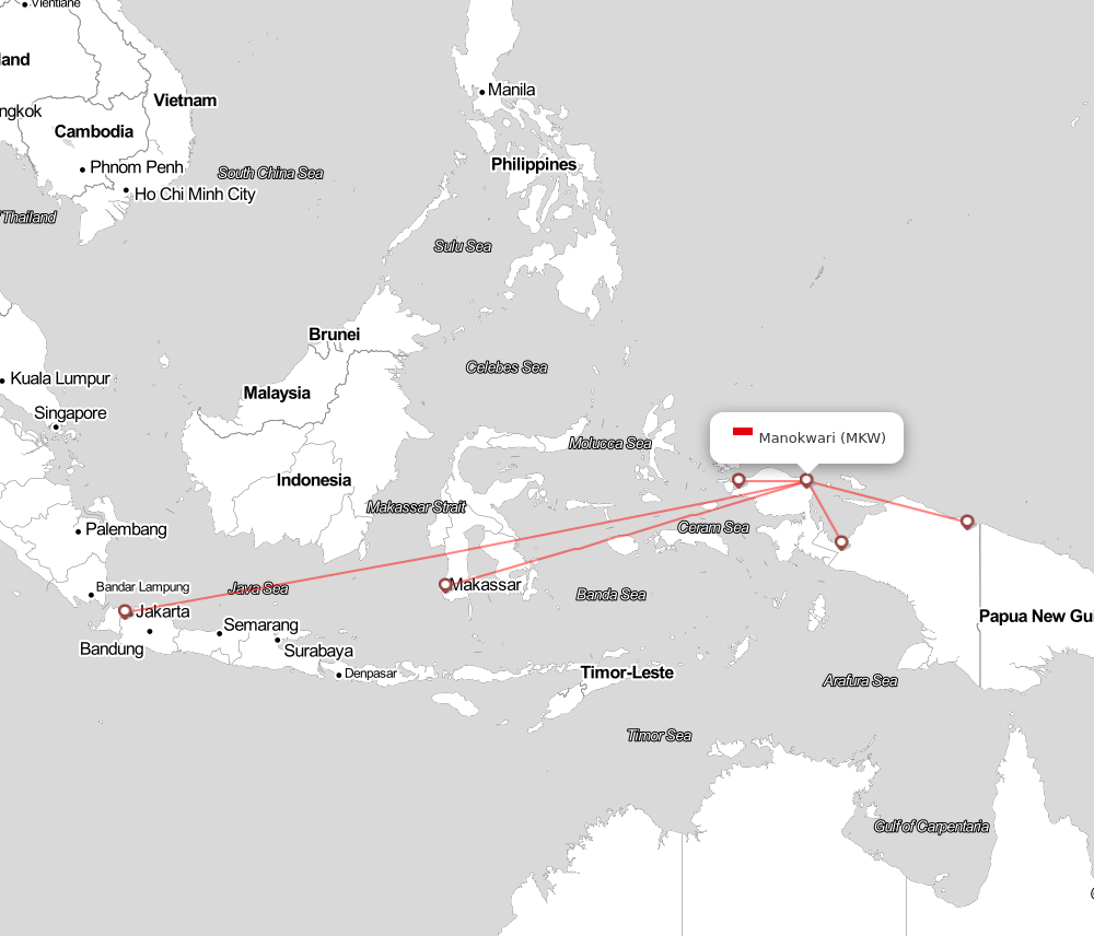 Flight map for MKW