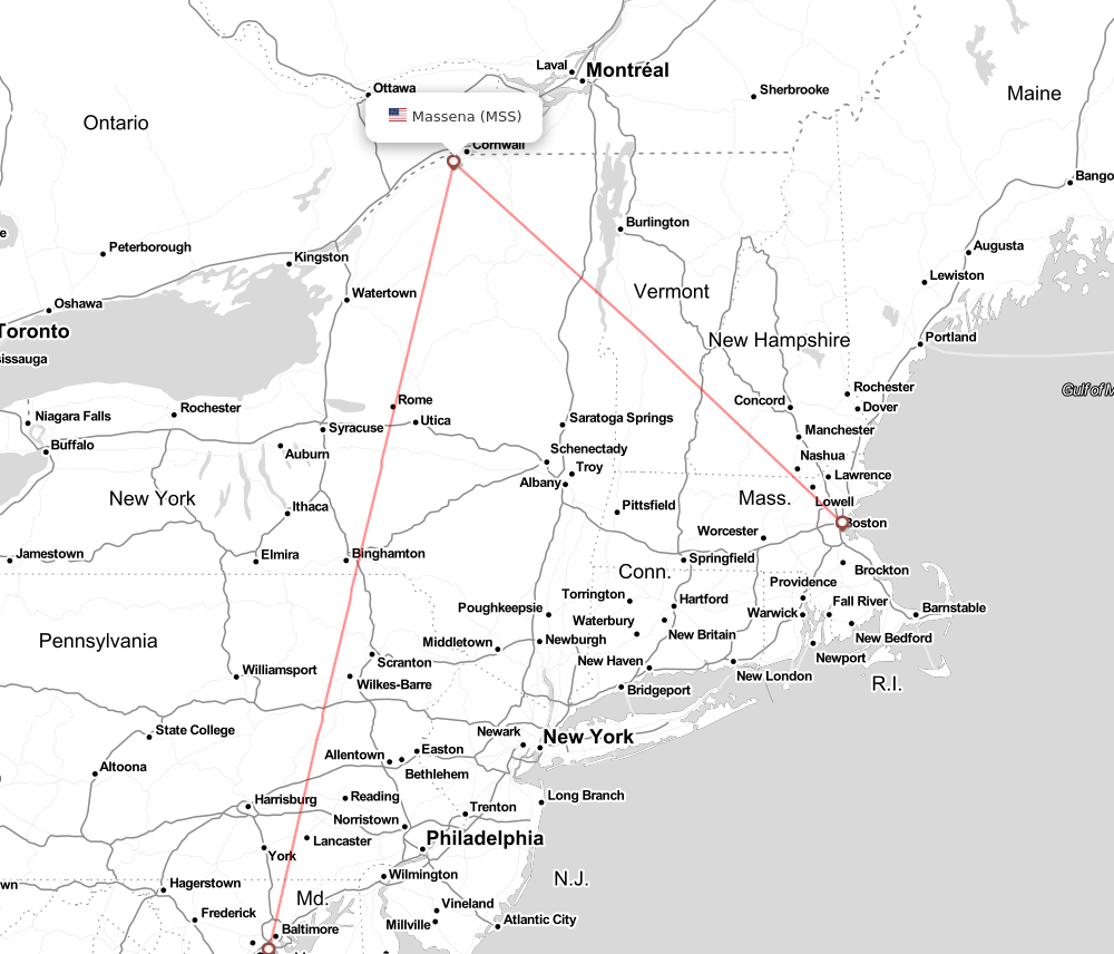 Flight map for MSS