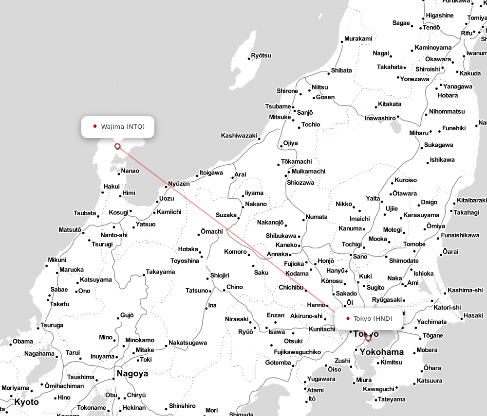 Flight map for NTQ