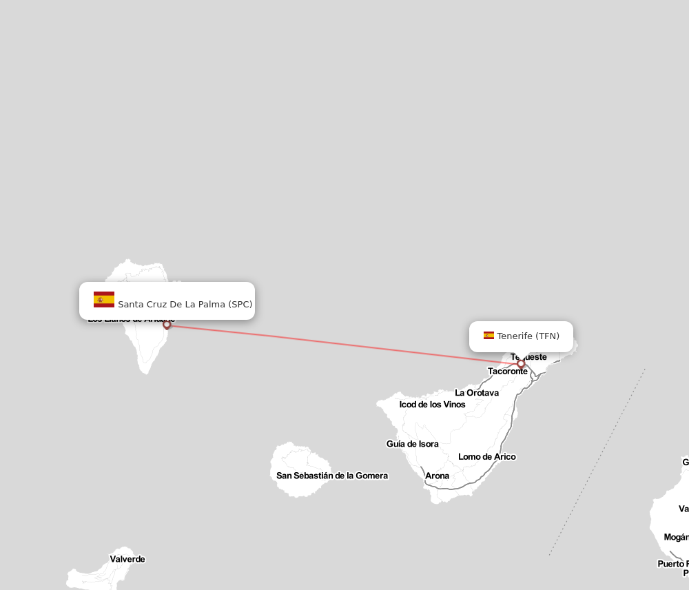 Flight map for SPC-TFN