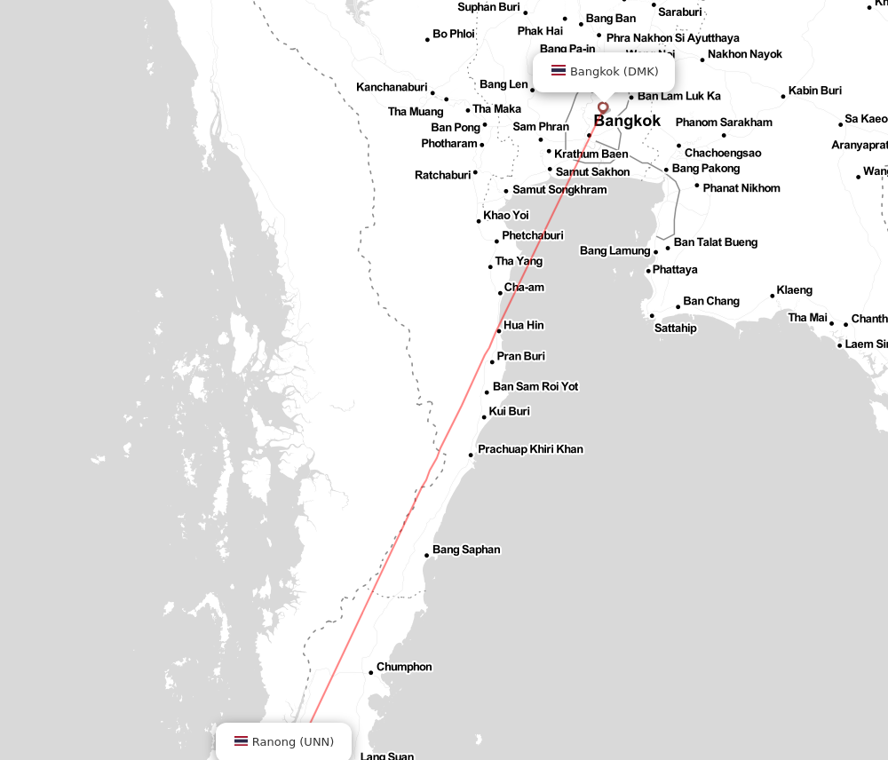 Flight map for UNN