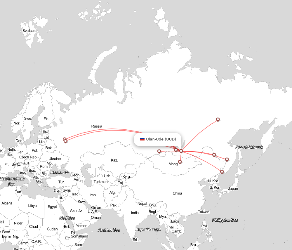 Flight map for UUD
