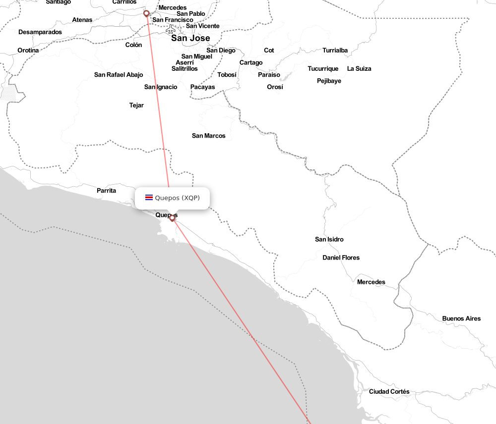 Flight map for XQP